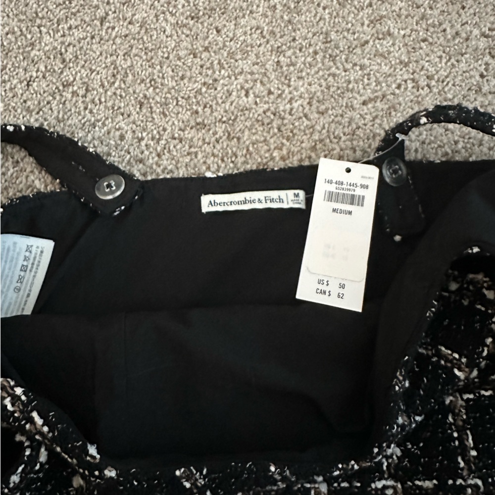 Abercrombie & Fitch Black and White Tweed Tank Top - Picture 5 of 5